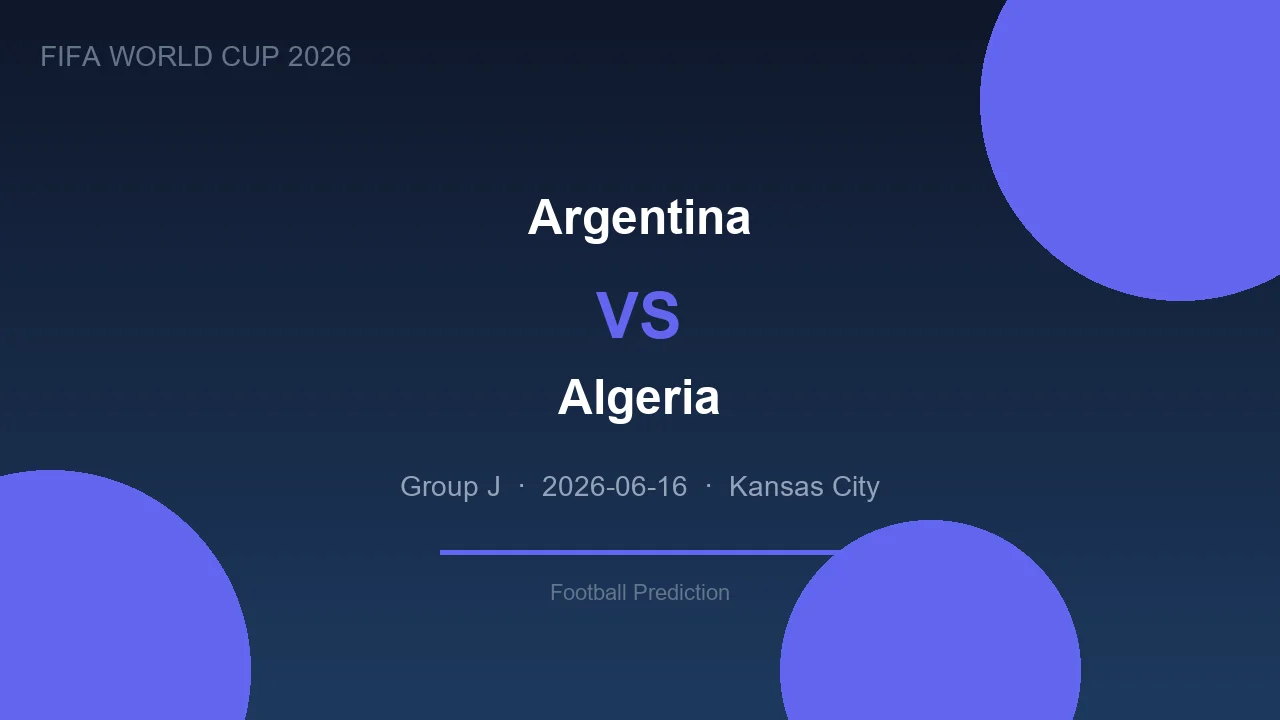Argentina vs Algeria prediction - World Cup 2026