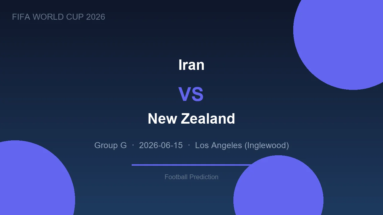 Iran vs New Zealand prediction - World Cup 2026