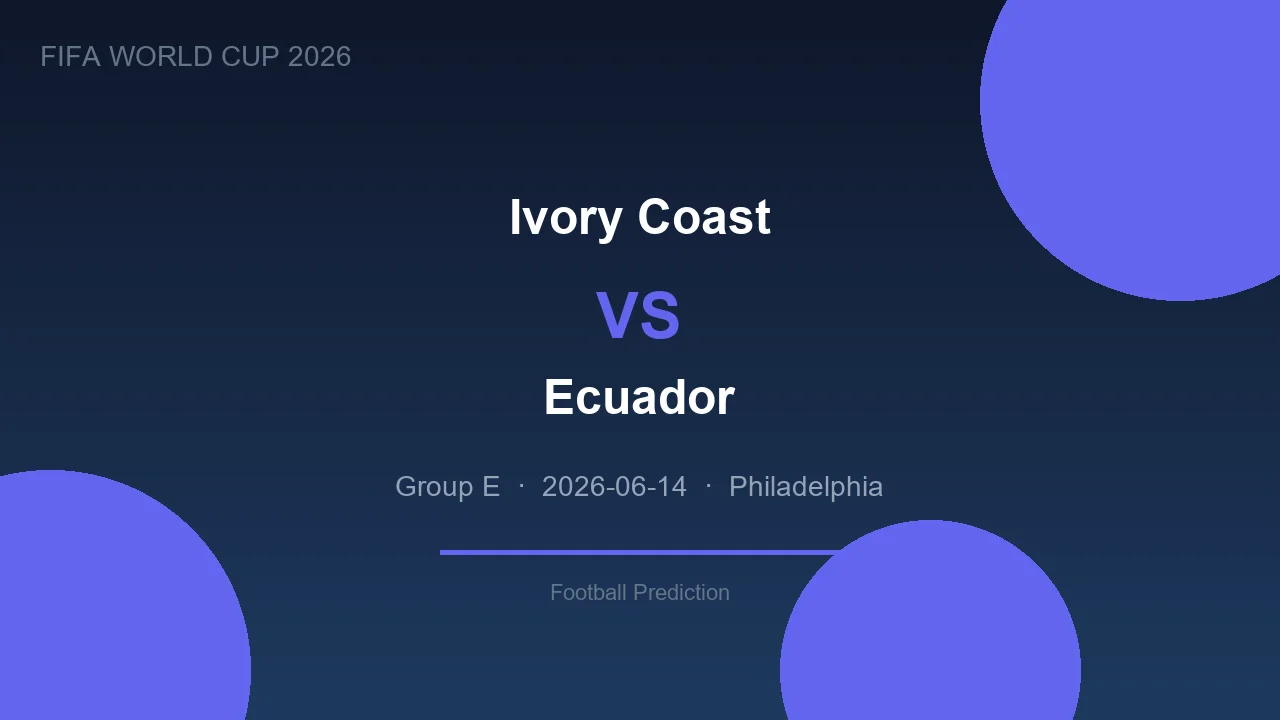 Ivory Coast vs Ecuador prediction - World Cup 2026