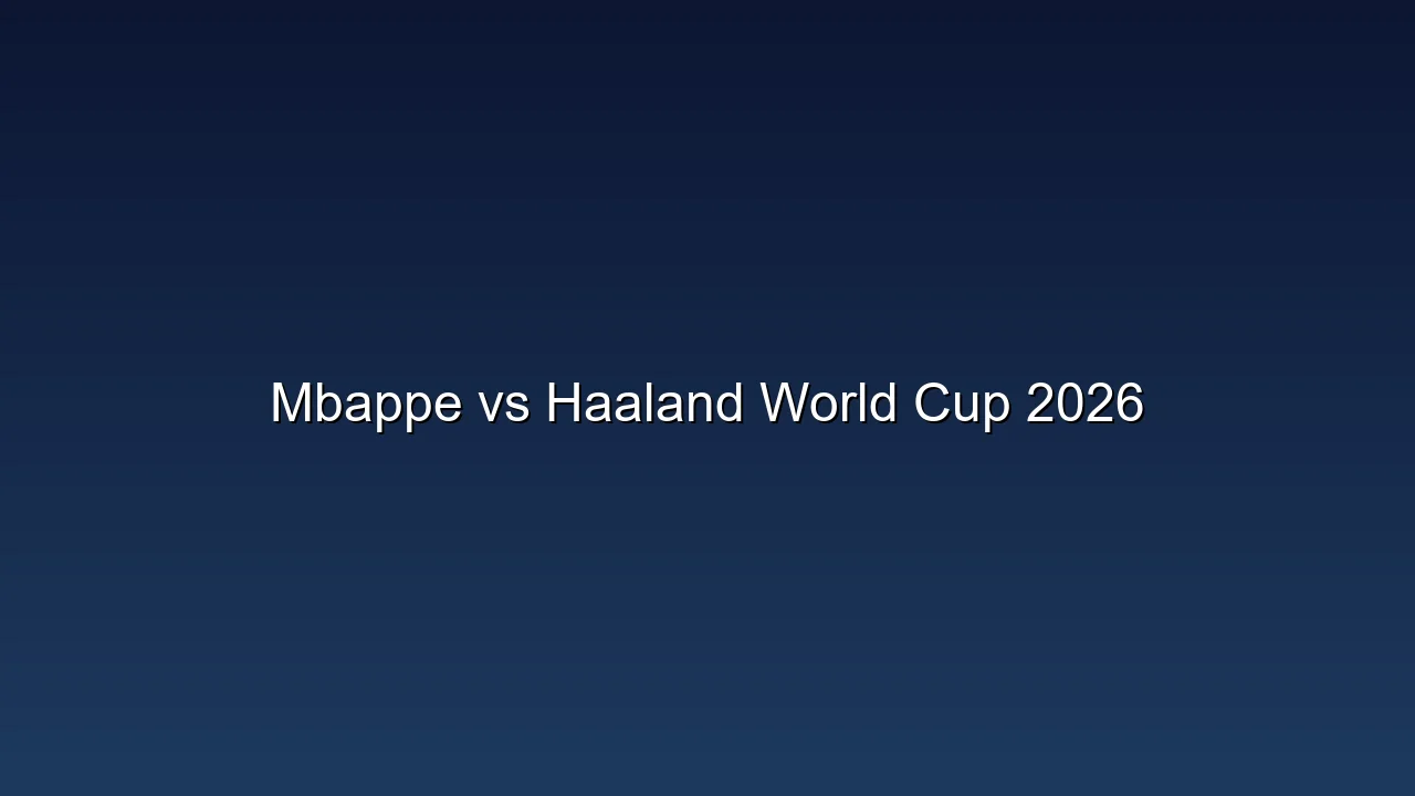 Mbappe vs Haaland World Cup 2026