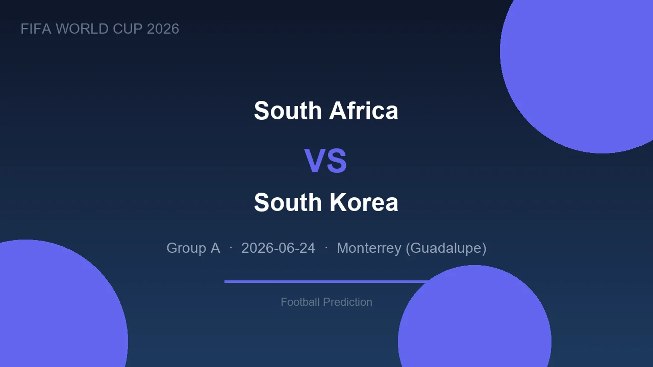 South Africa vs South Korea prediction - World Cup 2026