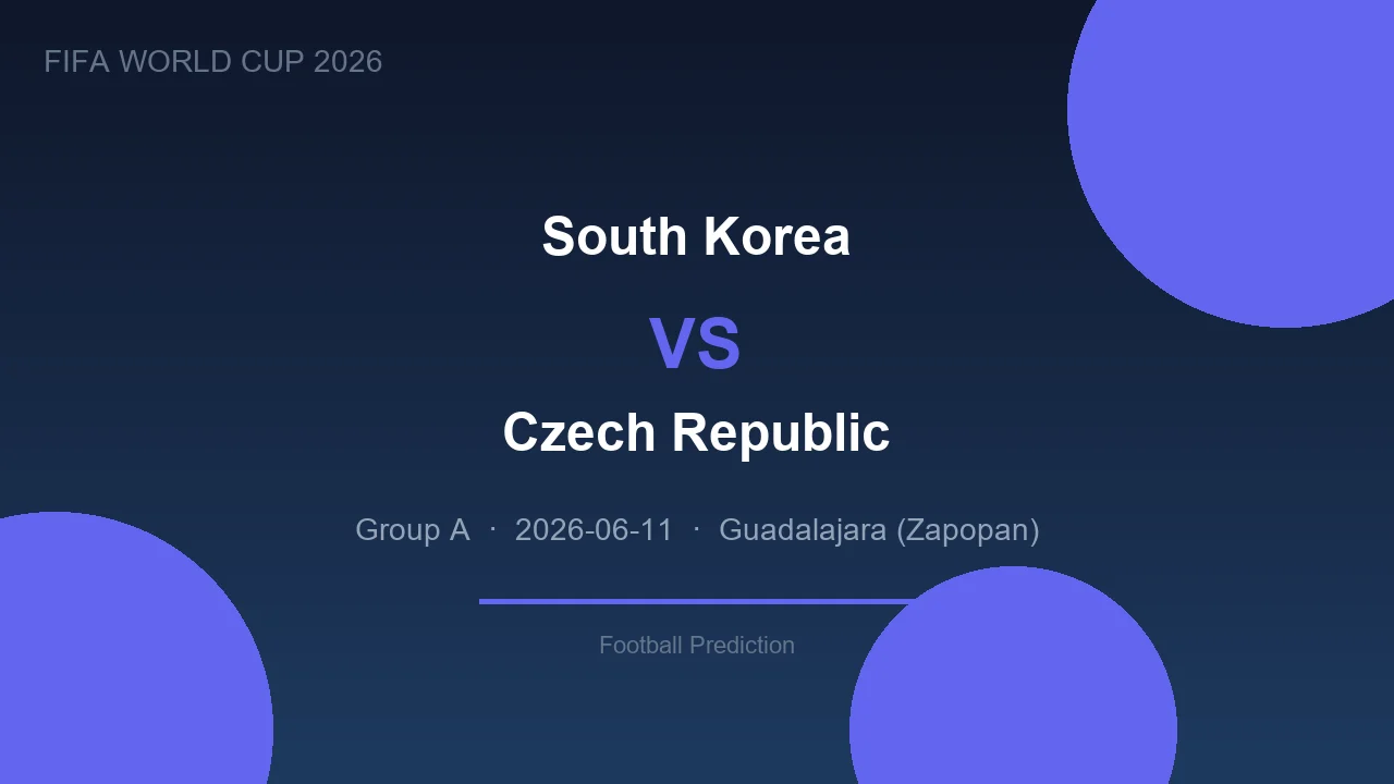 South Korea vs Czech Republic prediction - World Cup 2026