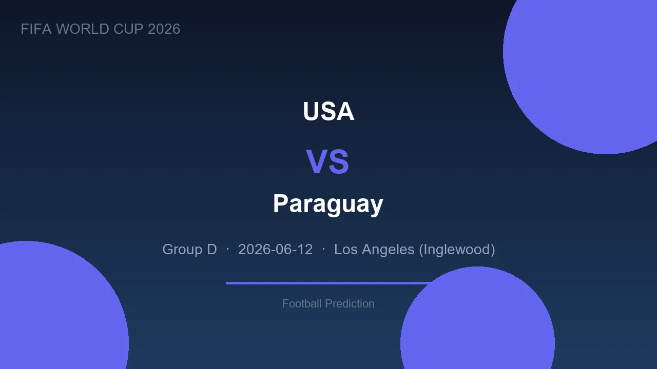 USA vs Paraguay prediction - World Cup 2026
